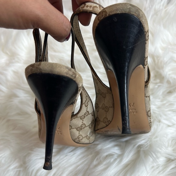Gucci Signature Heels GG brown - Picture 8 of 11